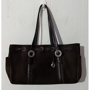 Brighton Brown Suede Leather Shoulder Bag